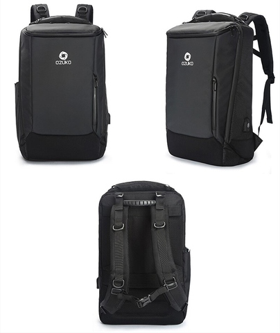 Картинка рюкзак для путешествий Ozuko 9060l Black - 8