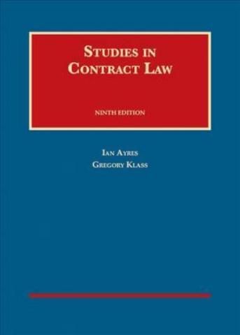 Studies in Contract Law