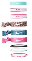 Повязка на голову Nike Ponytail Holders 9P - washed teal/sangria/active pink