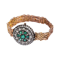 Браслет - трансформер с бриллиантами и изумрудами (Российская Империя)