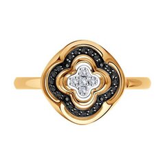 7010047-kolco-klever-iz-zolota-s-bescvetnymi-i-chyornymi-brilliantami