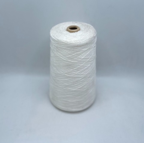 Бобинная пряжа (пр.Италия),1800м/100гр, 50% шерсть, 50% акрил, цвет-Белый(549/1), арт.31849