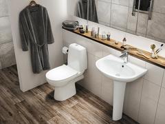 Унитаз-компакт Цезарь 1WH301745 с горизонтальным выпуском