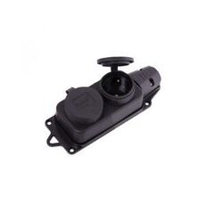 Розетка LEZARD наружной установки двойная с заглушкой каучуковая 586118