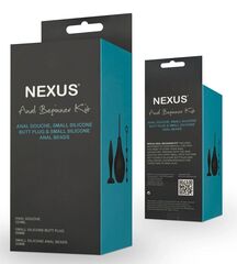Анальный набор Nexus Anal Beginner Kit: пробка, душ и шарики - 