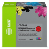 Картридж струйный Cactus CS-CL41 CL-41 голубой, пурпурный, желтый (18мл) для Canon Pixma MP150, MP160, MP170, MP180, MP210, MP220, MP450, MP460, MP470, iP1200, iP1300, iP1600, iP1700, iP1800, iP190