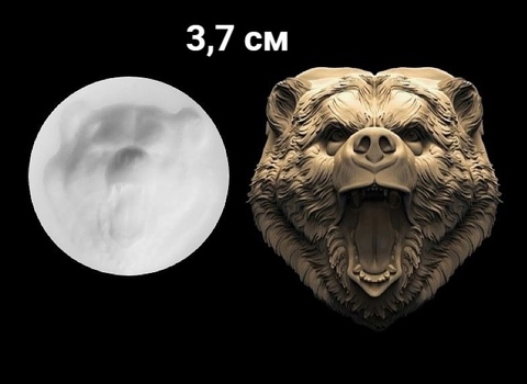 Силиконовый молд Медведь № 1455 малый