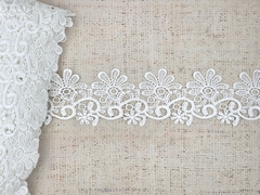 Кружево плетеное, ш. 7 см, молочный