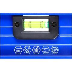 Уровень строительный КОБАЛЬТ 1200 мм, профиль 25 x 60 мм, 3 глазка, 2 ручки, V-образный паз, точность 1 мм/м, литой (243-172)