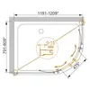 Душевой уголок Cezares PRATICO-RH-2 PRATICO-RH-2-120/80-P-Cr