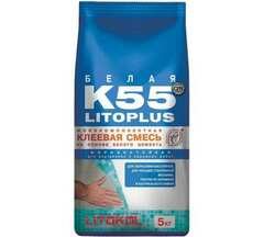 Клеевая смесь Litokol Litoplus K55 белый 5 кг