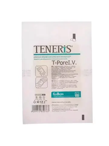 Лейкопластырь TENERIS T-Pore I.V. 6Х8 см с подушечкой для фиксации катетеров