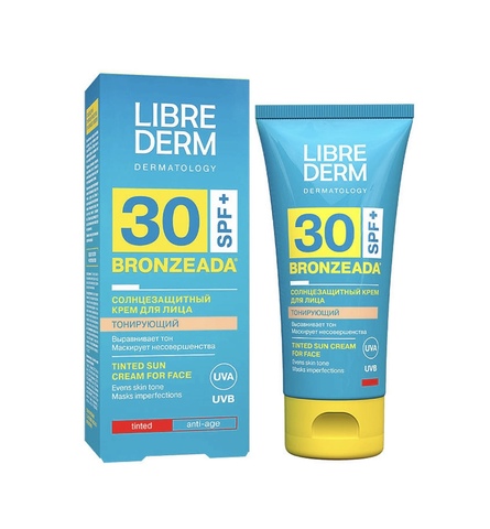 LIBREDERM Солнцезащитный тонирующий крем для лица SPF 30 Bronzeada Tinted Sun Cream for Face