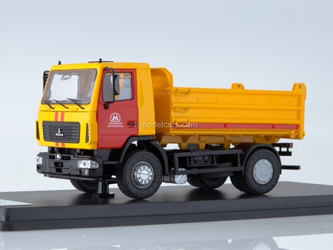 MAZ-5550 tipper MosMetro yellow-red 1:43 Start Scale Models (SSM)