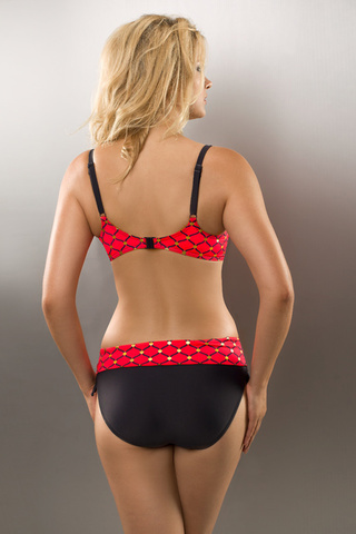 Купальник 902 Dina Graphite-Red Verano