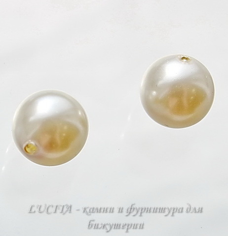 5818 Хрустальный жемчуг Сваровски Crystal Cream круглый с несквозным отверстием 8 мм, 2 штуки