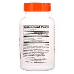 Doctor's Best, CoQ10 L-карнитин магний, 90 вегетарианских капсул