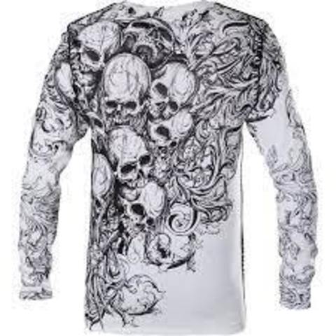 Xtreme Couture | Пуловер мужской The Accuser White Thermal X1767I от Affliction черепа спина