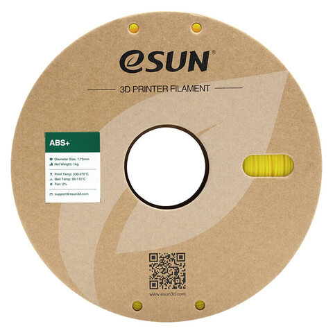 Катушка ABS+ пластика Esun, 1.75 мм, 1 кг, жёлтая