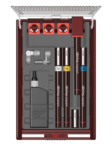 Набор изографов Rotring Comfort Set  0.25 / 0.35 / 0.5 / 0.7 mm / аксессуары (S0202940)