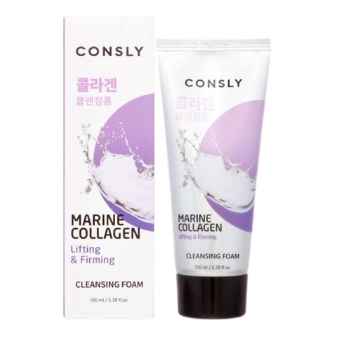 Consly Marine Collagen Lifting Creamy Cleansing Foam Пенка для умывания укрепляющая кремовая с морским коллагеном 100мл