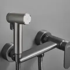 Смеситель с гигиеническим душем HAIBA HB5516-3 графит