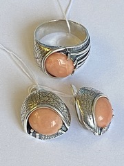 Девика (кольцо + серьги из серебра)