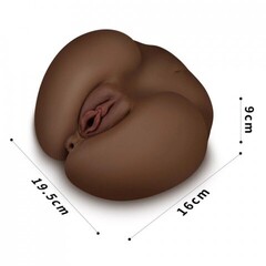 Двойной мастурбатор Streetgirl's Black № 3 (вагина+анус)