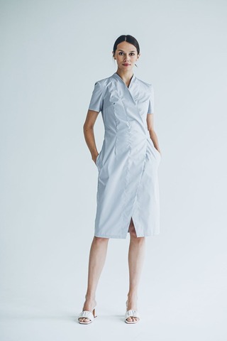 Халат женский м184 soft стретч серый