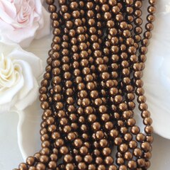 Майорка шоколадная 6 мм, 1 нить, МА087