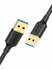 Кабель  UGREEN US128 (90576) USB-A 3.0 Male to Male Cable, 3м, черный