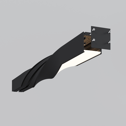 Радиусный профиль Maytoni 35x35 Twist 180° черный ALM-3535R-B-T-180°-0.5M