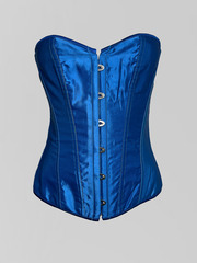 Корсет атласный на шнуровке сзади и застежкой спереди