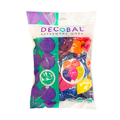 Д 12''/30 см, С днем рождения, Волшебный, Ассорти, Пастель, 5 ст, 10 шт.