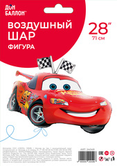 К Фигура, Тачки, Молния МакКуин (флажки), 28''/71 см, 1 шт. (В упаковке)