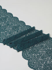 Эластичное кружево изумруд ширина 22 см