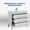 Aquanet 287671 Тумба с раковиной Верона 75 белый (напольная 3 ящика, раковина Aquanet) (287671)