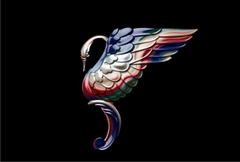 Силиконовый молд № 2347 Ножка Лебедь левый 2 D