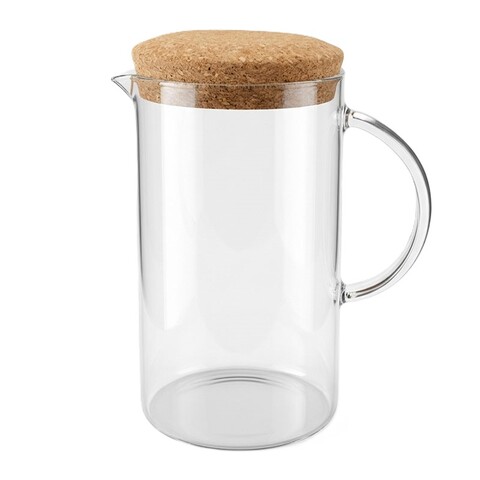 Кувшин для воды BERBERIS, 1,7 л, стекло/кора пробкового дерева