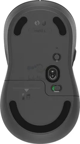 Мышь беспроводная LOGITECH M650 L графит (USB/BT, 4000dpi, 5but) (910-006388)