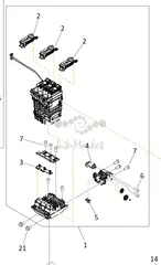 Блок INK SUPPLY TANK UNIT R для Canon TM-200, 205, 300, 305 (QM4-5966-000_ТУ) ТЕХУПАКОВКА