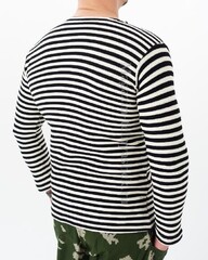 Купить зимнюю тельняшку - Магазин тельняшек.ру 8-800-700-93-18Тельняшка двойной вязки 100% хлопок ВМФ (черная полоса) ГОСТ МИНОБОРОНЫ в Магазине тельняшек