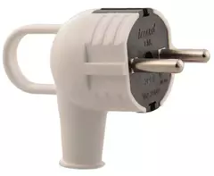 LEZARD 715 0203 602 Вилка с ручкой 10А б/чер50/400