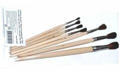 Набор кистей "Для гуаши и акварели" "Юный художник" 7 шт.: белка (№1, №2, №3, №4), пони (№3, №6, №8)