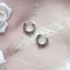 Швензы колечки 14 мм, с французским замком,родий, Ш076