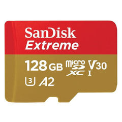 Карта памяти microSDXC 128GB SanDisk Class 10 UHS-I A2 C10 V30 U3 Extreme (SD адаптер)