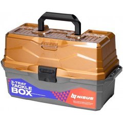 Ящик для снастей Nisus Tackle Box трехполочный золотой N-TB-3-GO