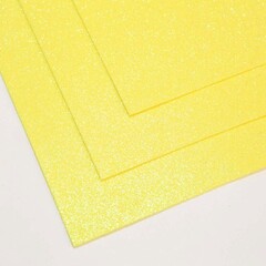 Фоамиран мерцающий. Лимонный. Толщина 1,5мм. Лист 60х70см.