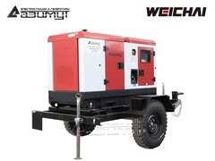 Дизельный генератор Азимут ЭД-16-Т400-2РКМ7 Weichai на шасси в кожухе с автозапуском