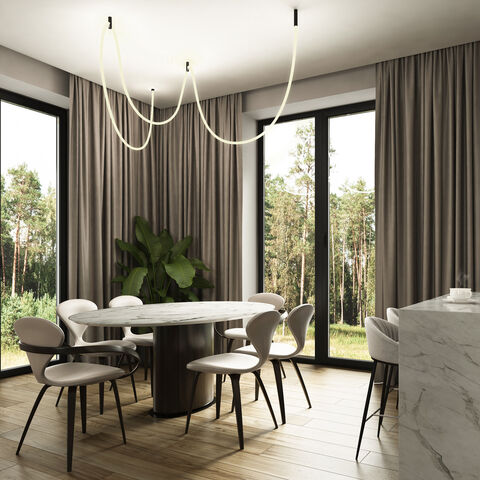 Гибкий неон Elektrostandard Full light 24V 12W 336Led 2835 IP20 круглый теплый белый, 8м